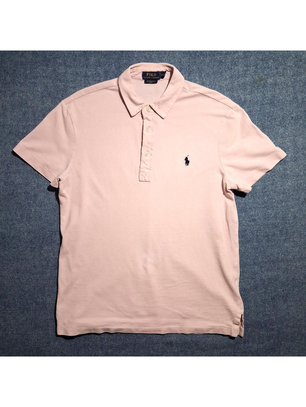 Polo Ralph Lauren Men's Med Pink Classic Cotton Short Sleeve Casual Polo Shirt